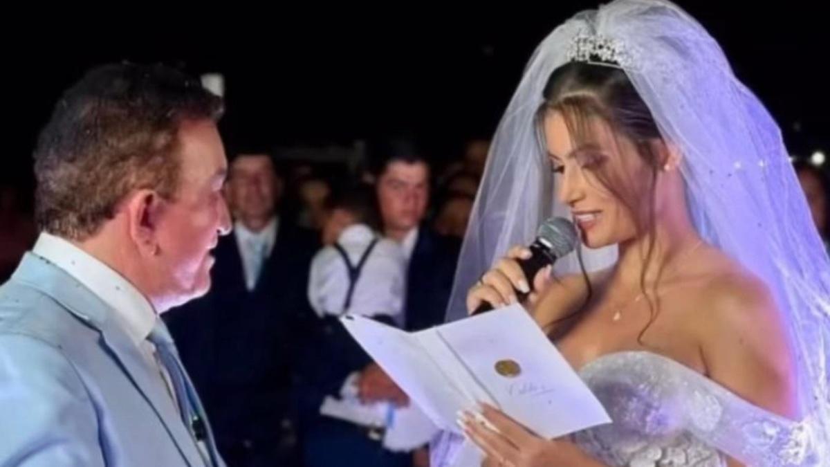 Aos 74 anos, Amado Batista celebra casamento com jovem miss de 23 no MT