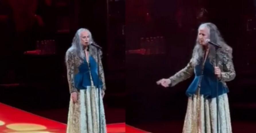 Maria Bethânia demonstra irritação e interrompe show no Rio: "Me respeitem" Maria Bethânia demonstra irritação e interrompe show no Rio: "Me respeitem"