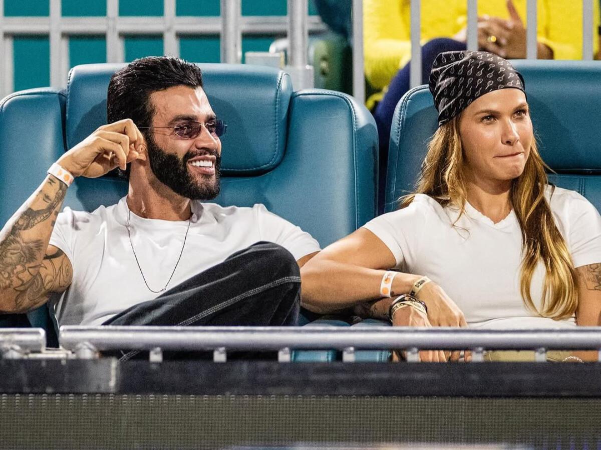 Casal em destaque! Gusttavo Lima e Andressa Suita marcam presença no Miami Open