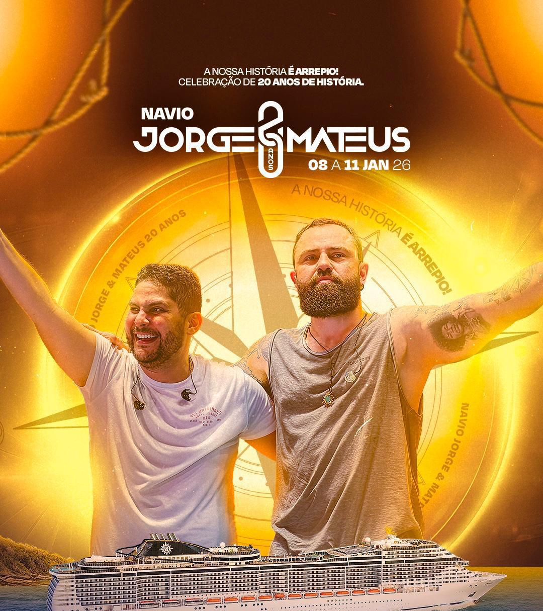 PromoAção e Jorge & Mateus anunciam o navio da dupla em janeiro de 2026