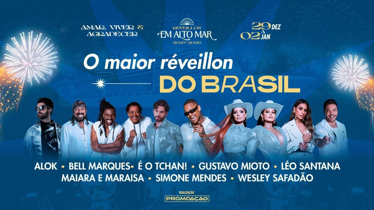 PromoAção anuncia atrações do Navio Réveillon: Alok, Simone Mendes e mais