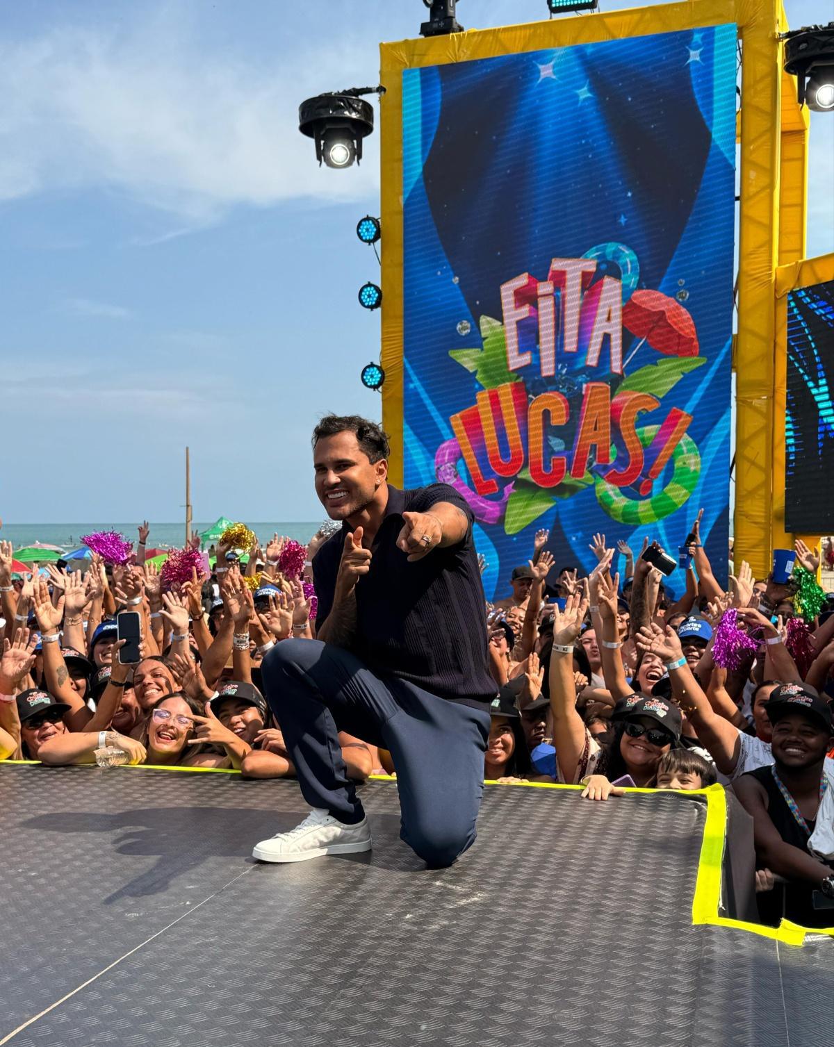 Lucas Guimarães reúne multidão em Praia Grande com edição da 'Arena Eita Lucas'