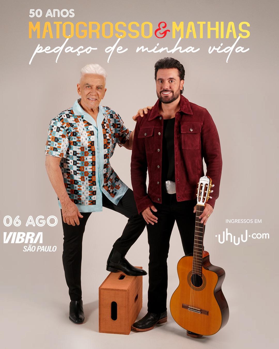 Matogrosso e Mathias celebram 50 anos de sucesso com DVD na Vibra São Paulo Matogrosso e Mathias celebram 50 anos de sucesso com DVD na Vibra São Paulo