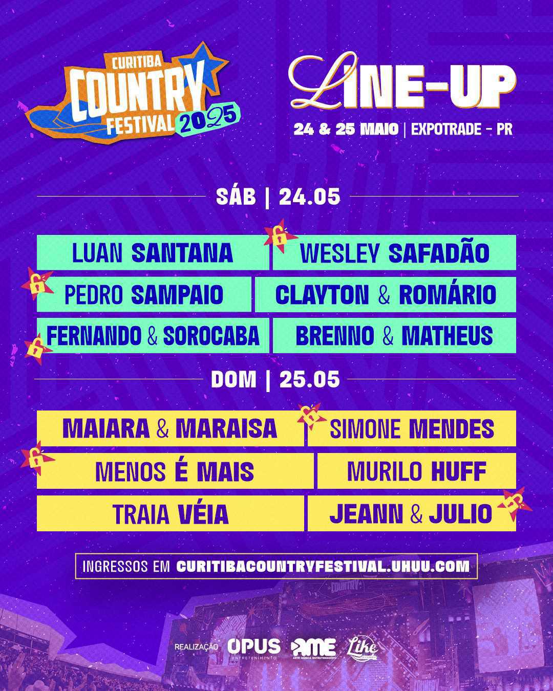 Luan Santana apresentará show de nova turnê no Curitiba Country Festival Luan Santana apresentará show de nova turnê no Curitiba Country Festival