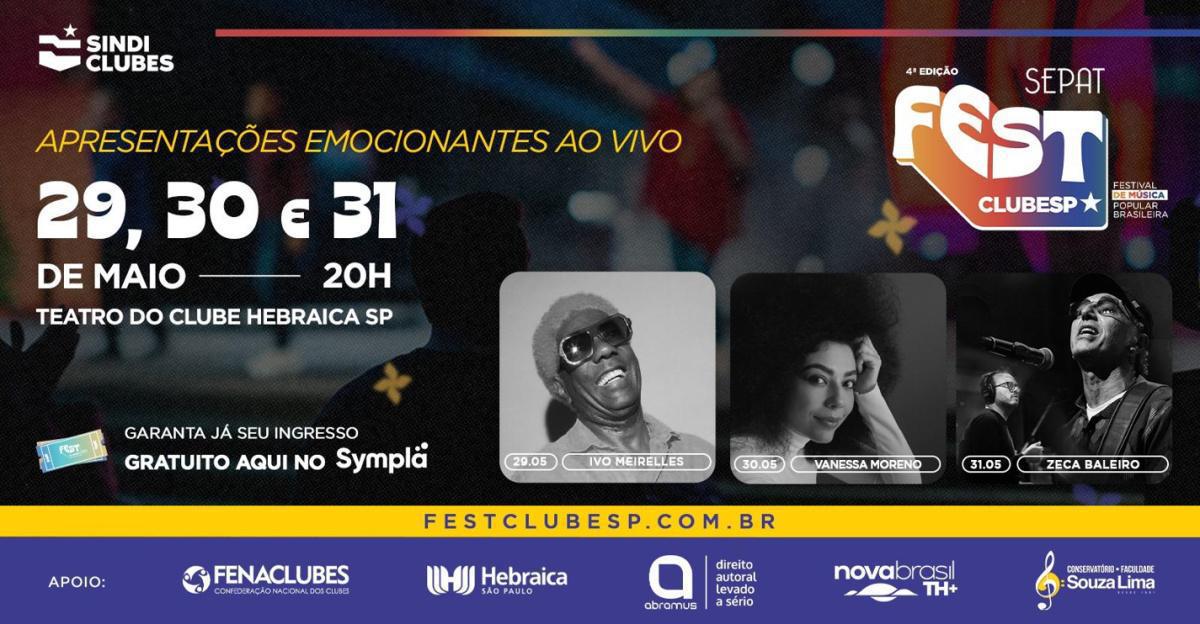 Zeca Baleiro faz show no FestClubeSP Sepat com entrada gratuita