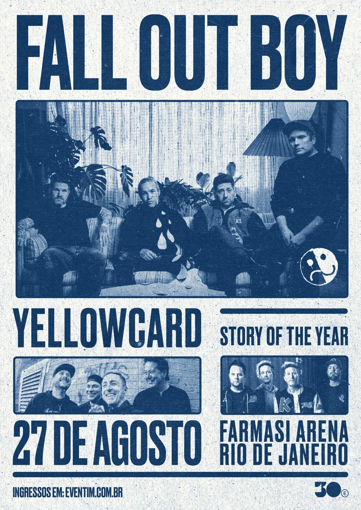 Fall Out Boy, Yellowcard e Story Of The Year iniciam vendas para única apresentação no Rio de Janeiro