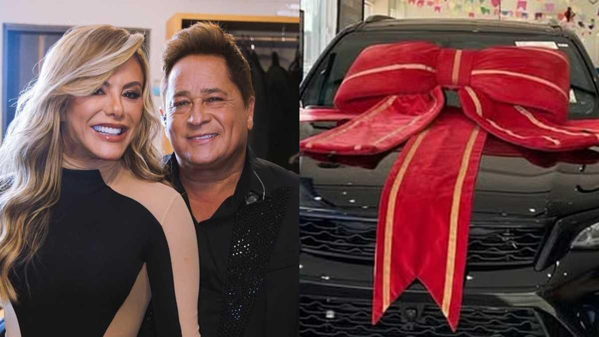 Leonardo presenteia esposa, Poliana Rocha, com carro de luxo avaliado em R$ 460 mil