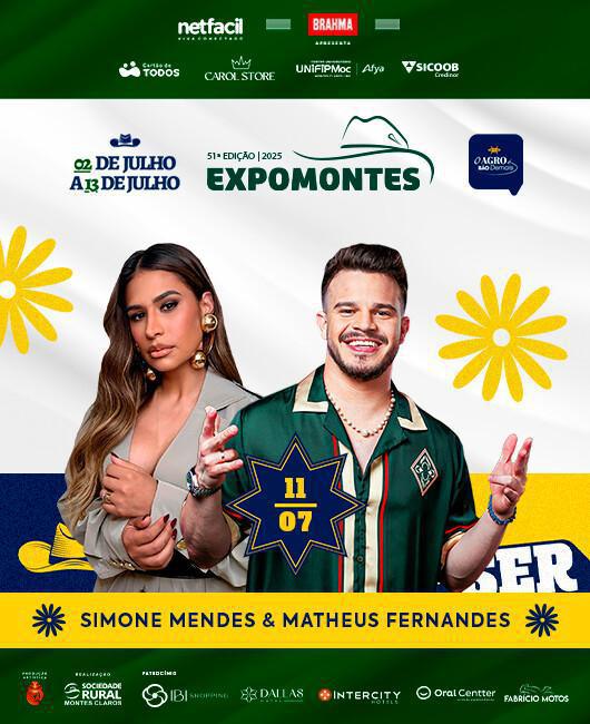 Agenda Simone Mendes Julho 2025