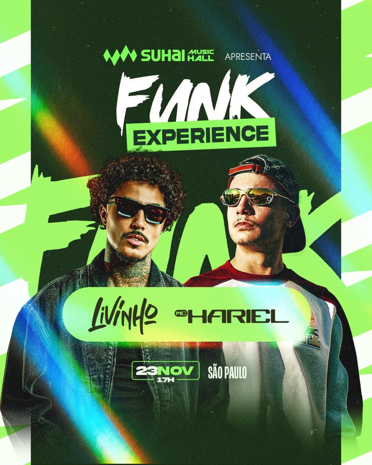 MC LIVINHO e MC HARIEL chegam ao palco da SUHAI MUSIC HALL em novembro