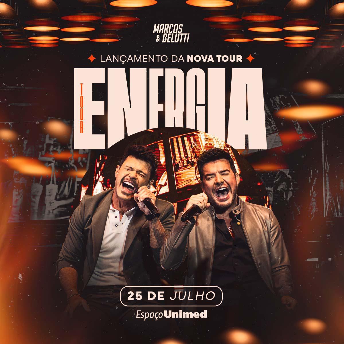 Marcos & Belutti estreiam a turnê Energia no Espaço Unimed, em São Paulo