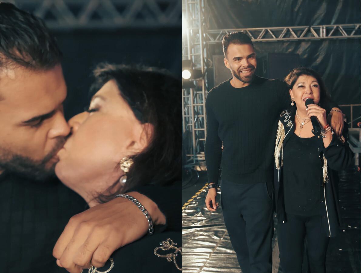 Roberta Miranda assume romance com segurança 44 anos mais jovem após beijo em show