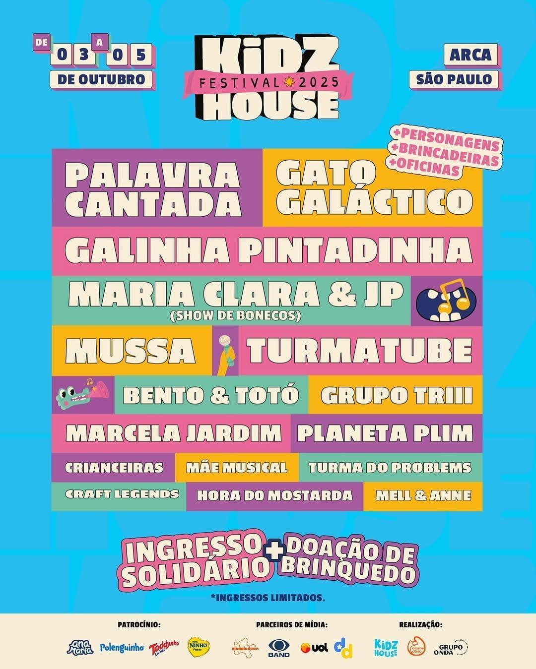 Kidzhouse Festival, o "Rock In Rio" das crianças, lança ingresso solidário com desconto especial em troca de brinquedos Kidzhouse Festival, o "Rock In Rio" das crianças, lança ingresso solidário com desconto especial em troca de brinquedos
