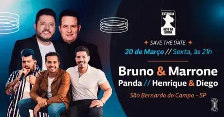 Agenda Bruno e Marrone Março 2026
