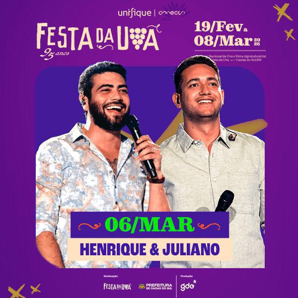 Agenda Henrique e Juliano Março 2026