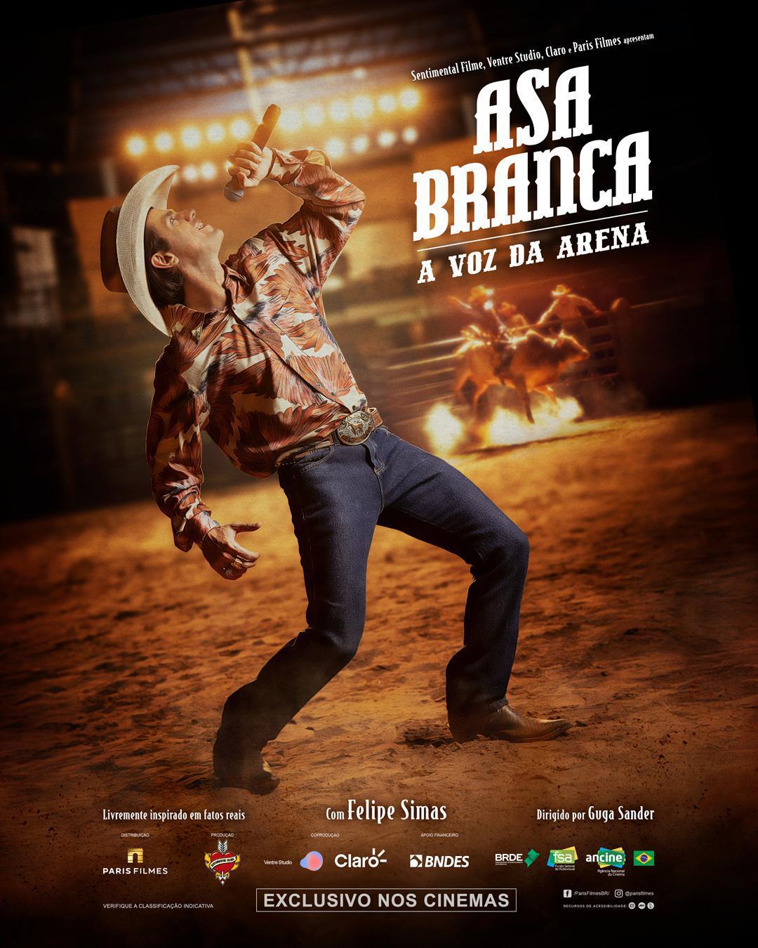 'Asa Branca - A Voz da Arena', com Felipe Simas, estreia hoje nos cinemas brasileiros 'Asa Branca - A Voz da Arena', com Felipe Simas, estreia hoje nos cinemas brasileiros
