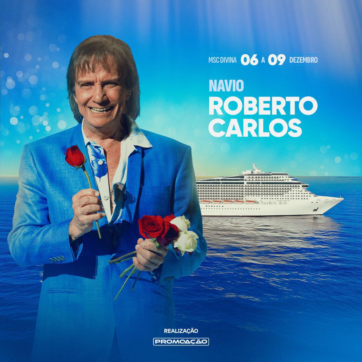 Roberto Carlos embarca em projeto da PromoAção a bordo do MSC Divina, em dezembro de 2026