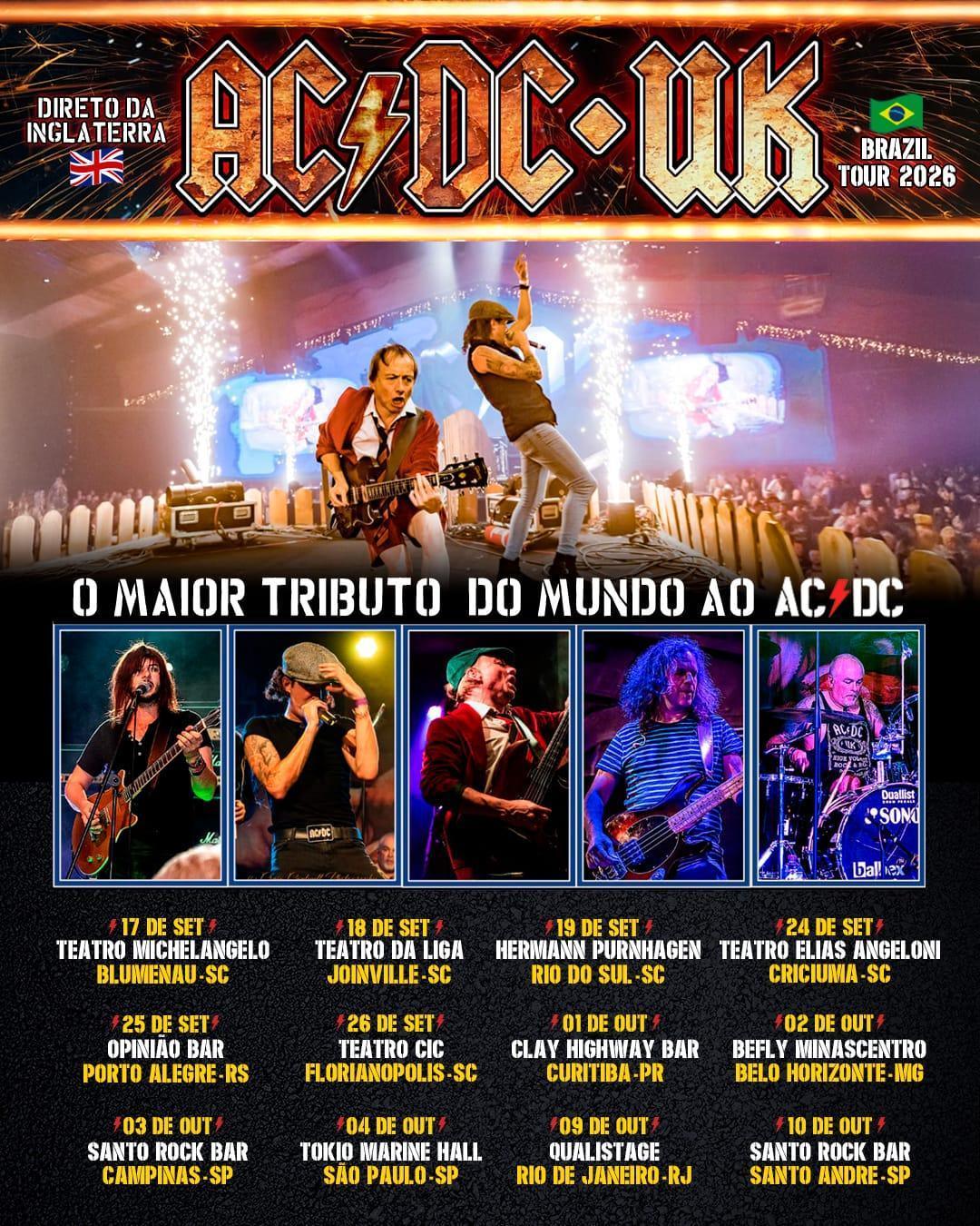 AC/DC UK anuncia grande tour pelo Brasil e promete noites históricas