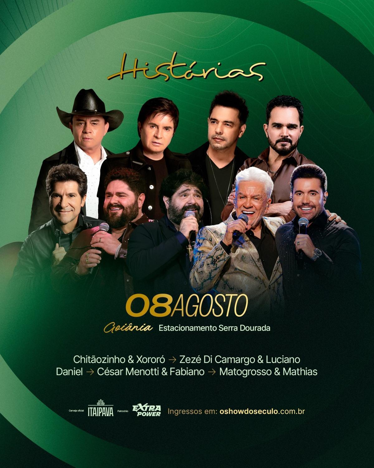 Festival HISTÓRIAS desembarca em Goiânia com grandes nomes do sertanejo e experiências exclusivas para o público Festival HISTÓRIAS desembarca em Goiânia com grandes nomes do sertanejo e experiências exclusivas para o público
