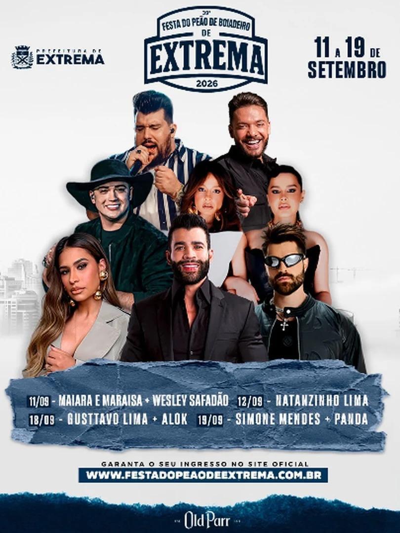 Agenda Gusttavo Lima Setembro 2026
