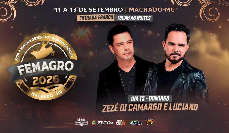 Agenda Zezé Di Camargo e Luciano Setembro 2026