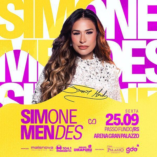Agenda Simone Mendes Setembro 2026