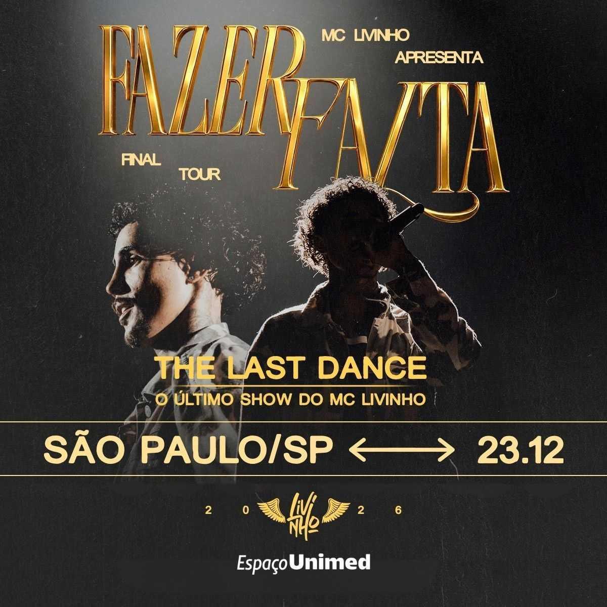A última dança! MC Livinho anuncia último show da carreira em dezembro, no Espaço Unimed A última dança! MC Livinho anuncia último show da carreira em dezembro, no Espaço Unimed