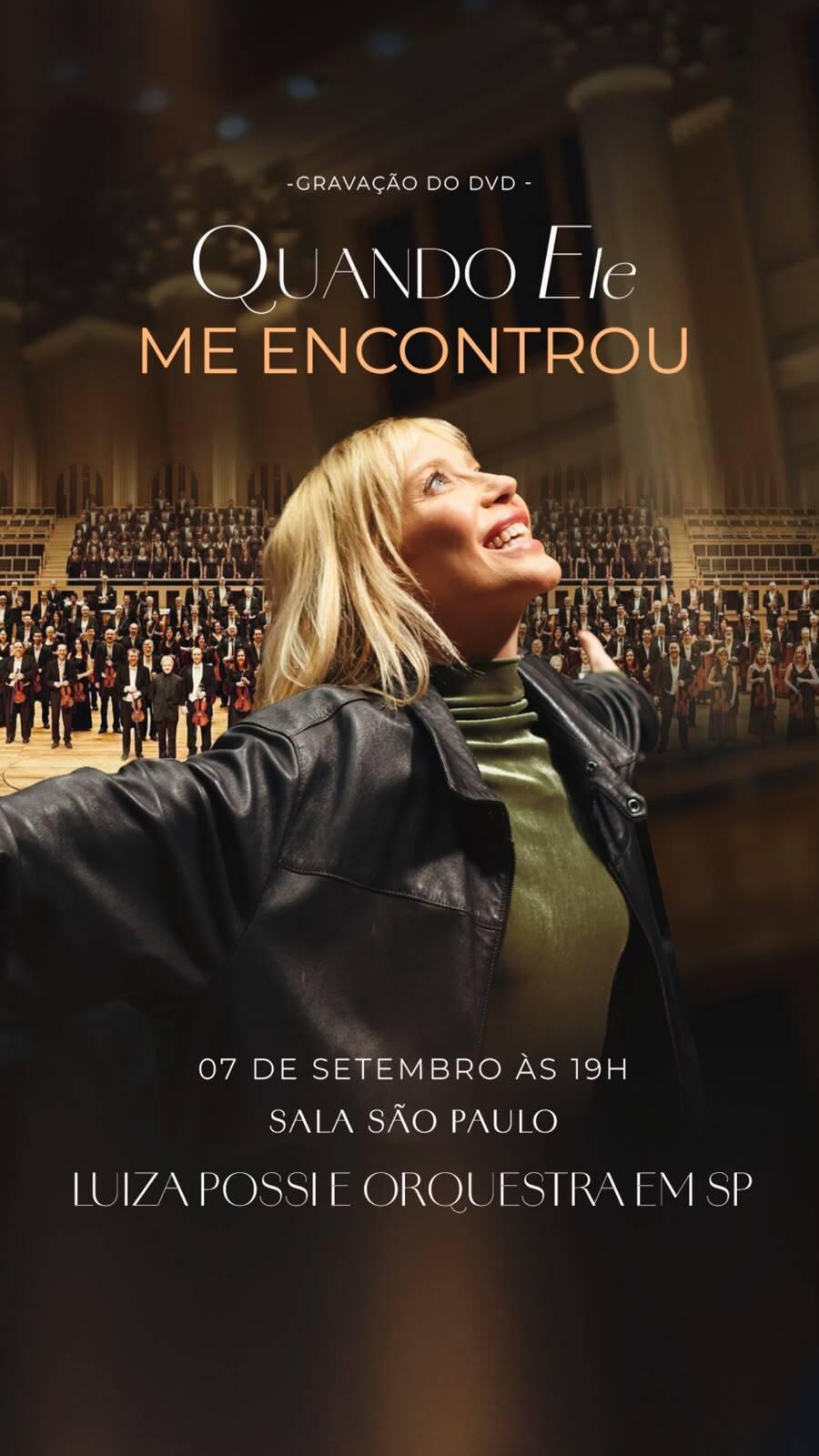 Luiza Possi leva sua fé à Sala São Paulo para gravação de seu primeiro audiovisual gospel 