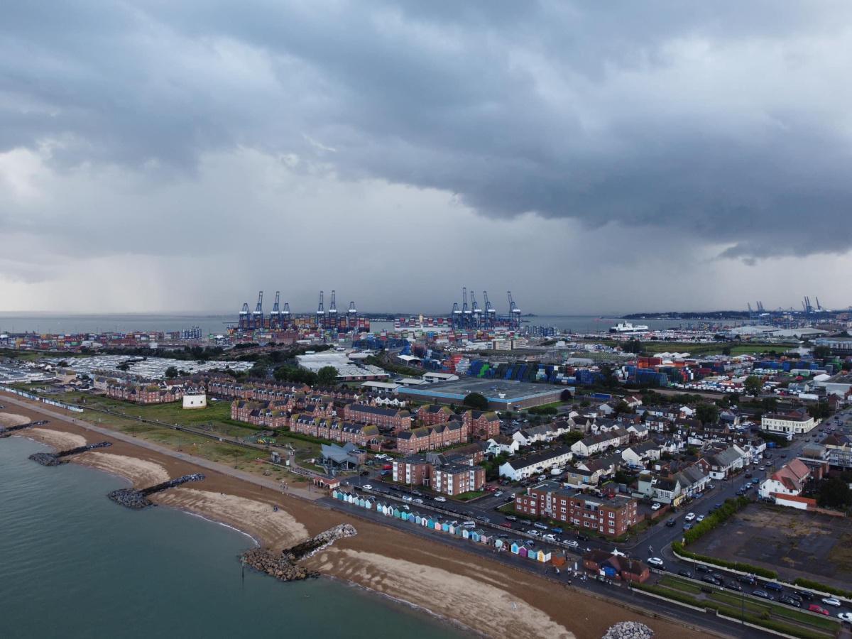 Storm Clouds at Felixstowe by Steven Bailey 