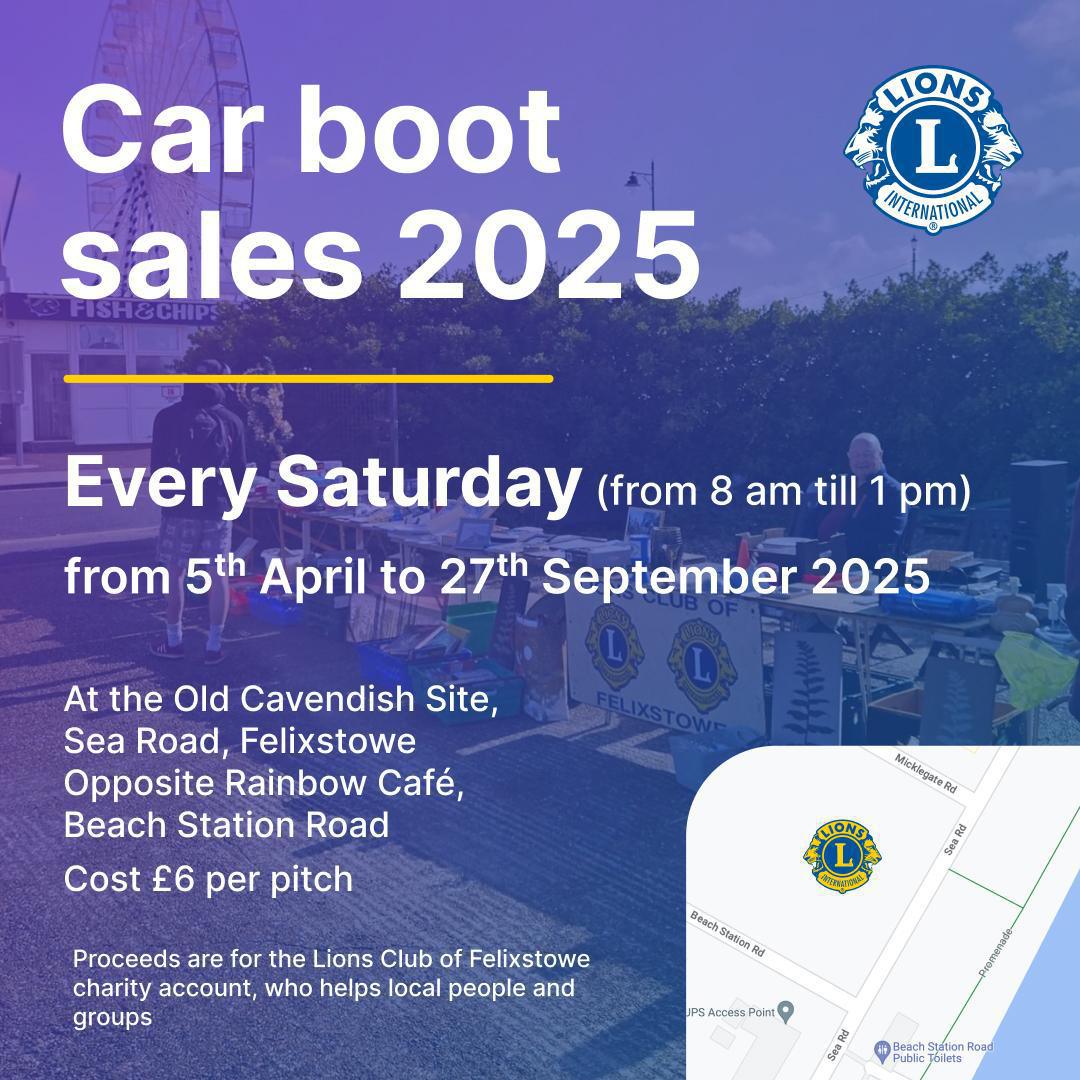 Every Saturday - Car Boot Sale! Opposite Beach Street 