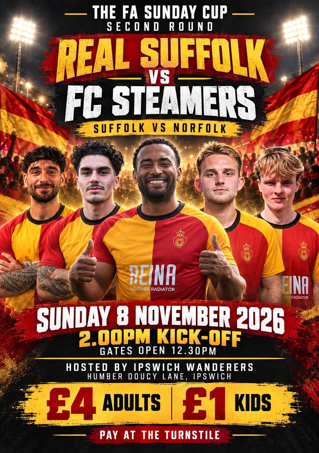 FA Sunday Cup: Real Suffolk FC vs FC Steamers