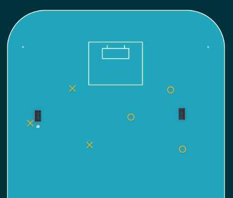 Match 3 mot 3 med små mål Match 3 mot 3 med små mål