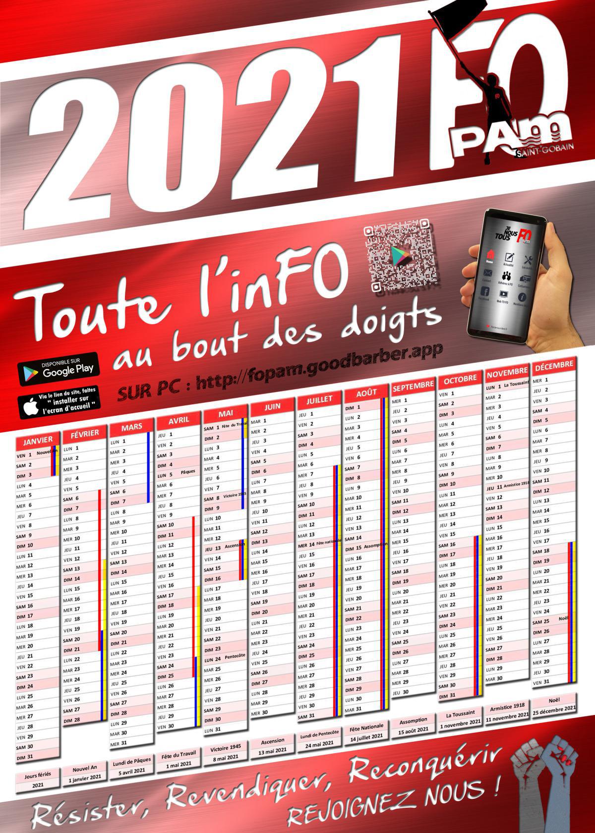 Calendrier 2021