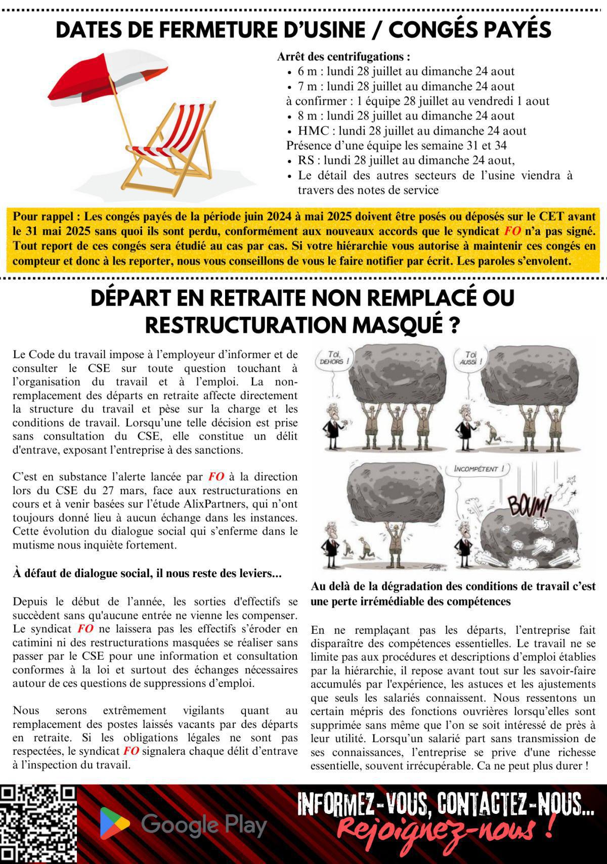 CSE du 27 mars 2025 | Usine de Pont à Mousson