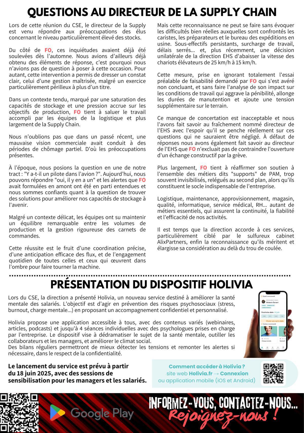 CSE 28 mai 2025 | Usine de Pont à Mousson