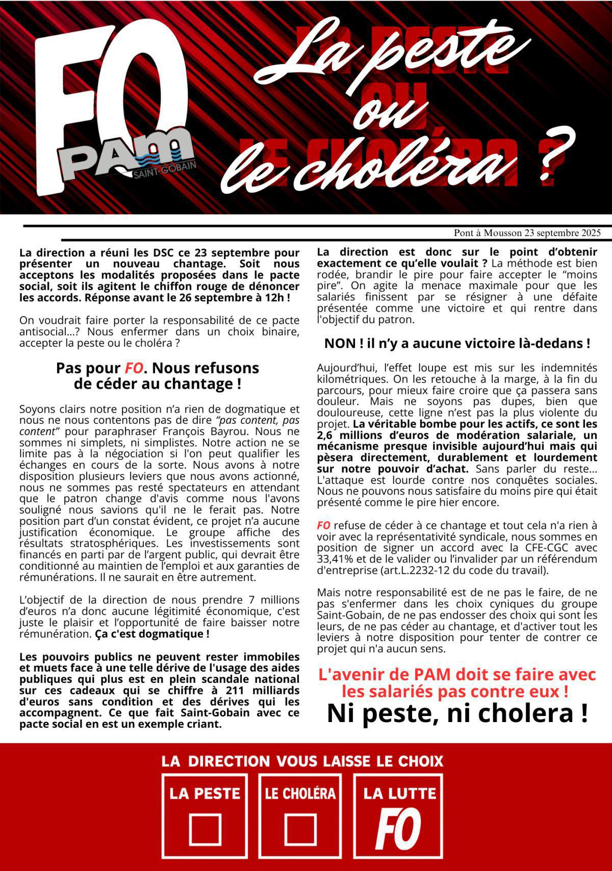 Pacte Social | Ni peste, ni choléra !