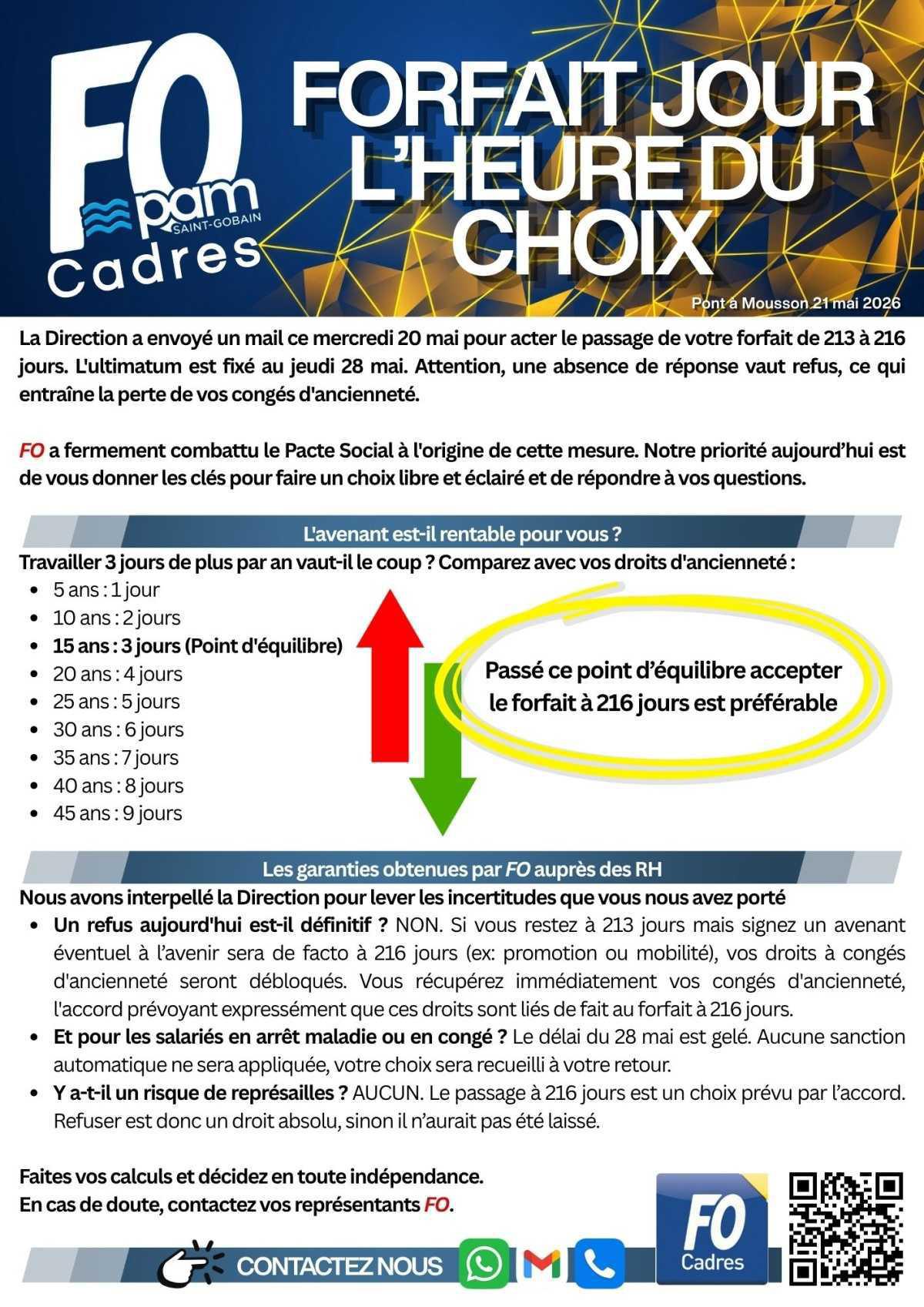 FORFAIT JOUR L’HEURE DU CHOIX