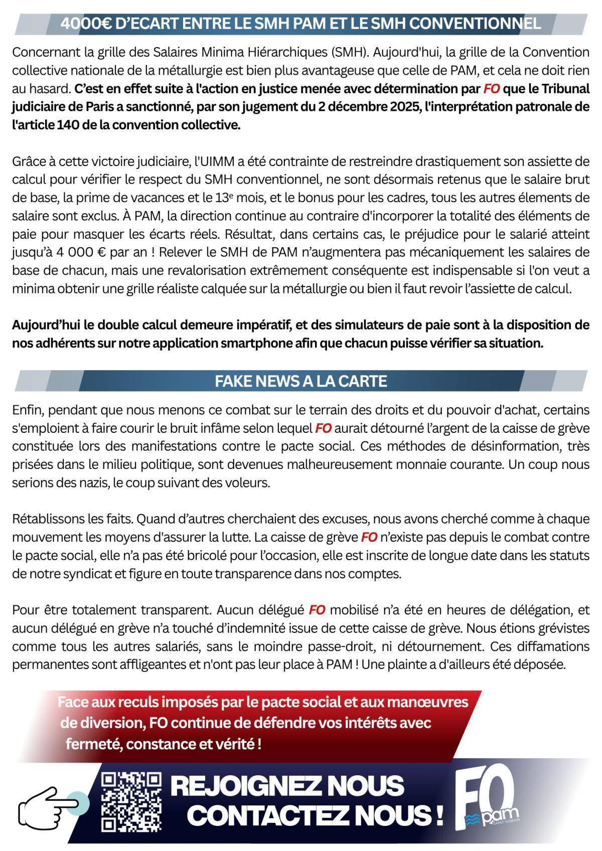 POUVOIR D’ACHAT LES SALARIES DE PAM S’ENFONCENT DANS LA PRECARITE