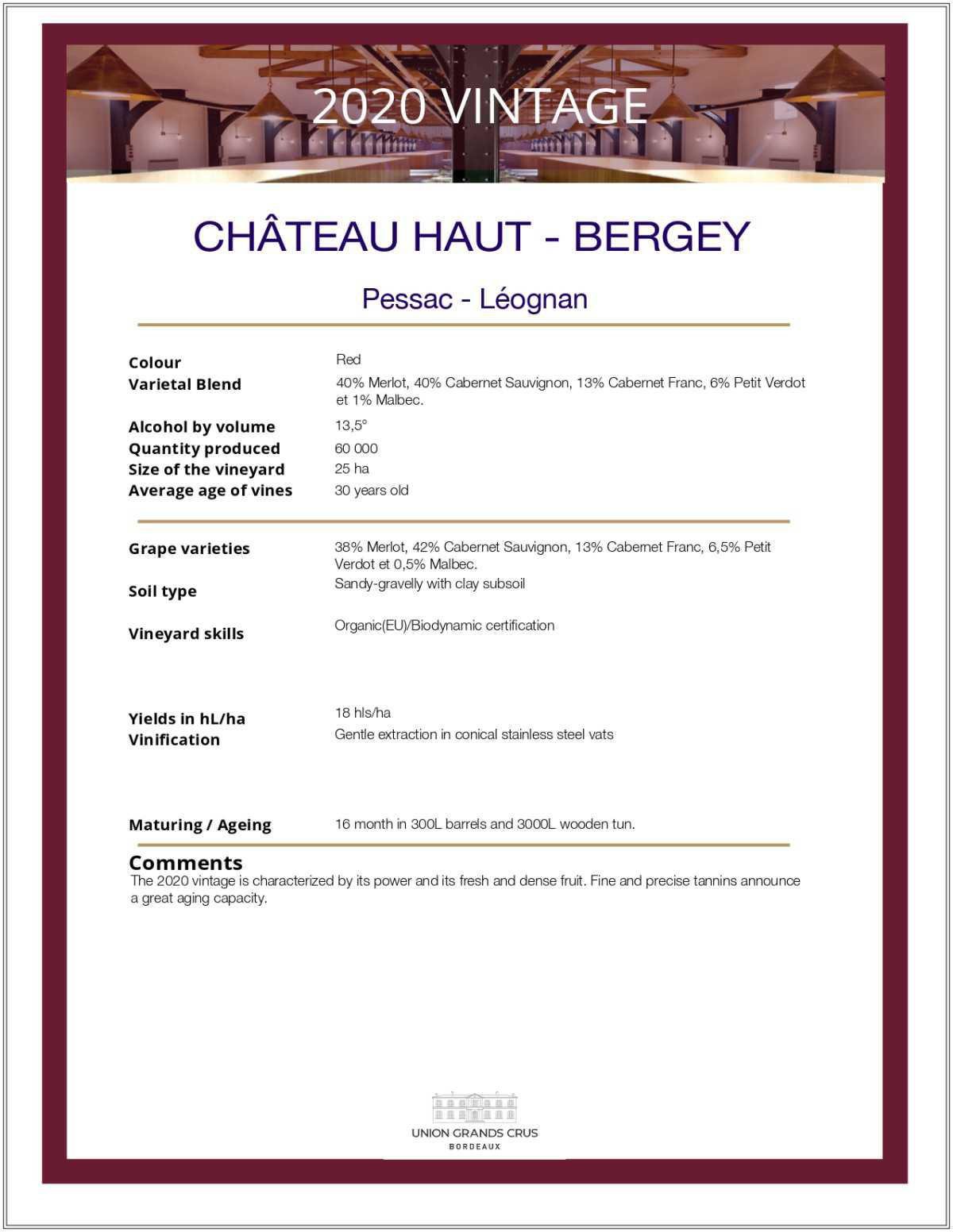 Château Haut - Bergey - Red