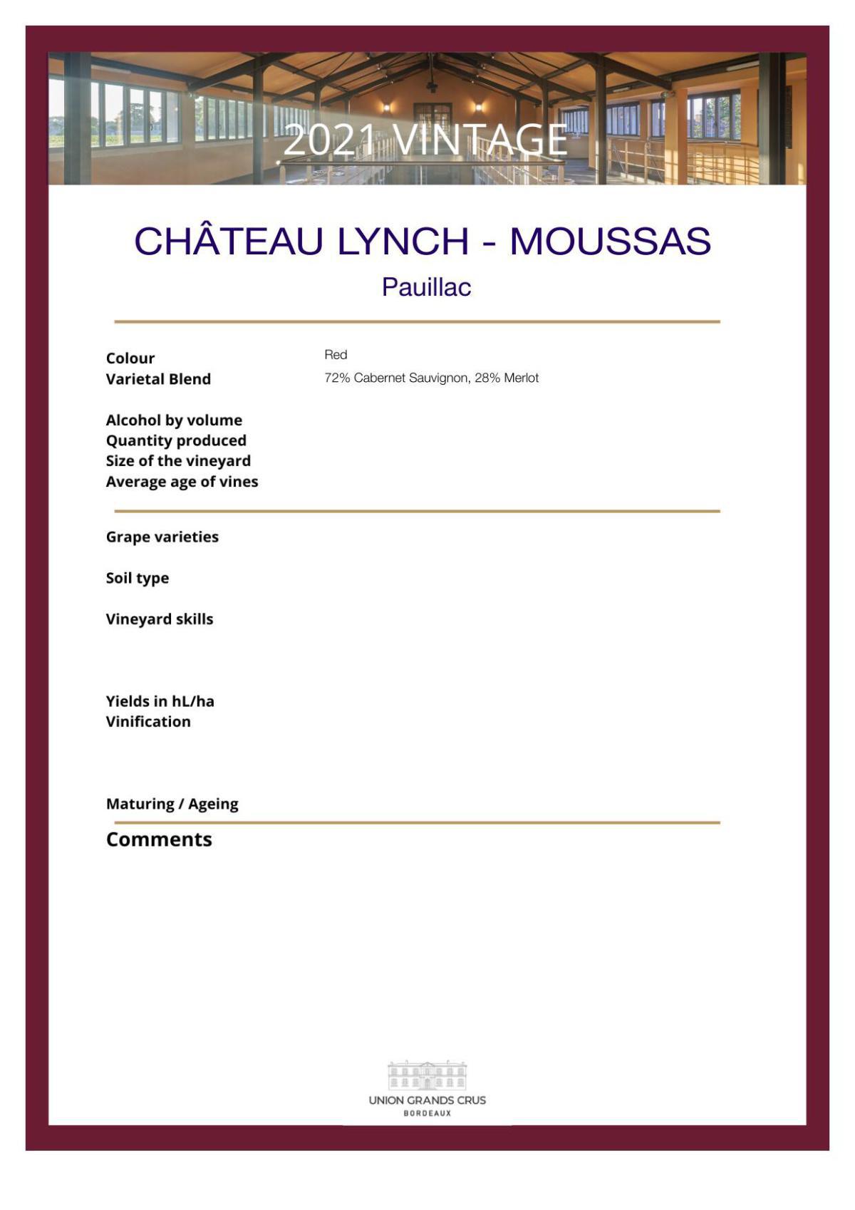 Château Lynch - Moussas