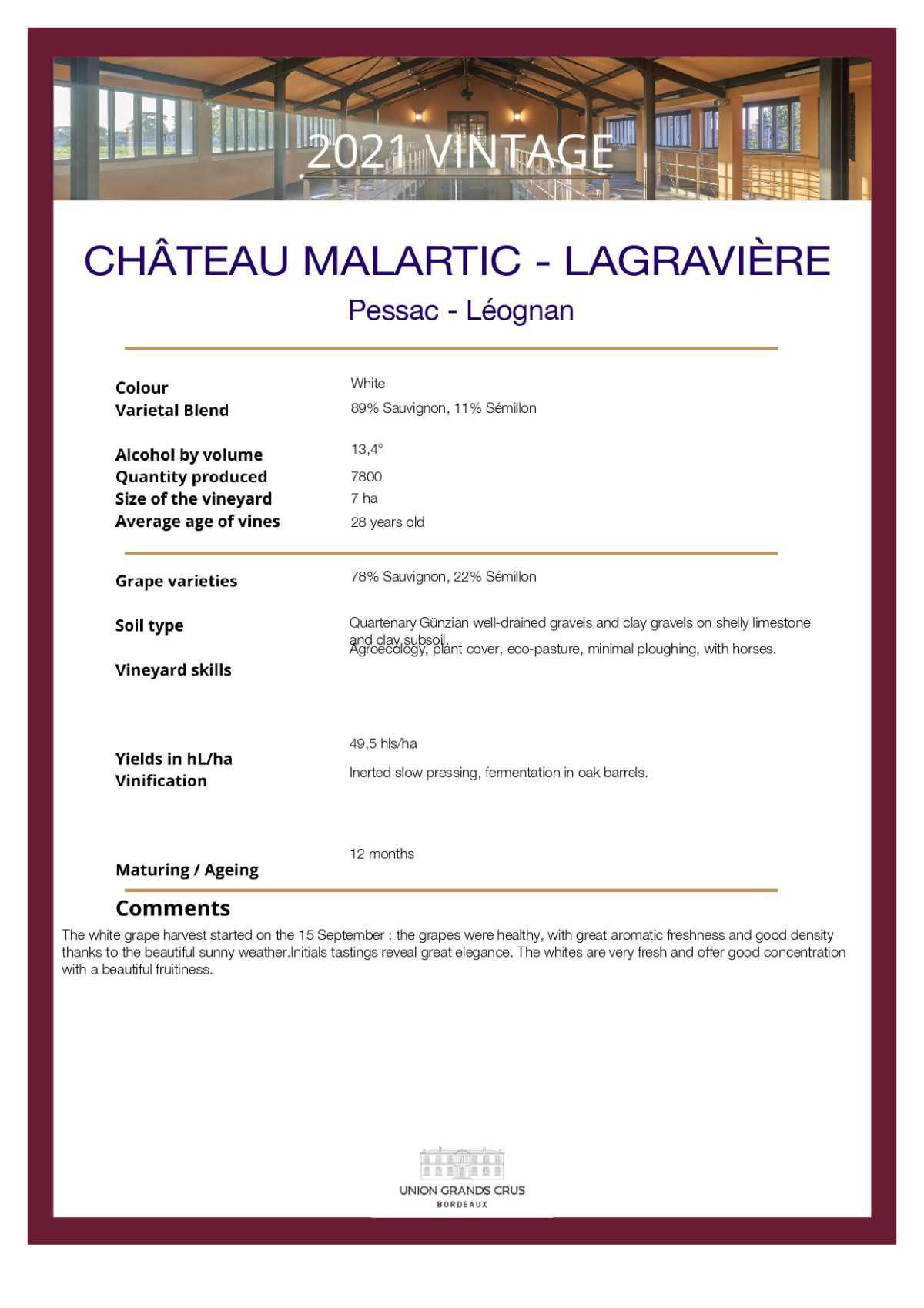 Château Malartic - Lagravière - White