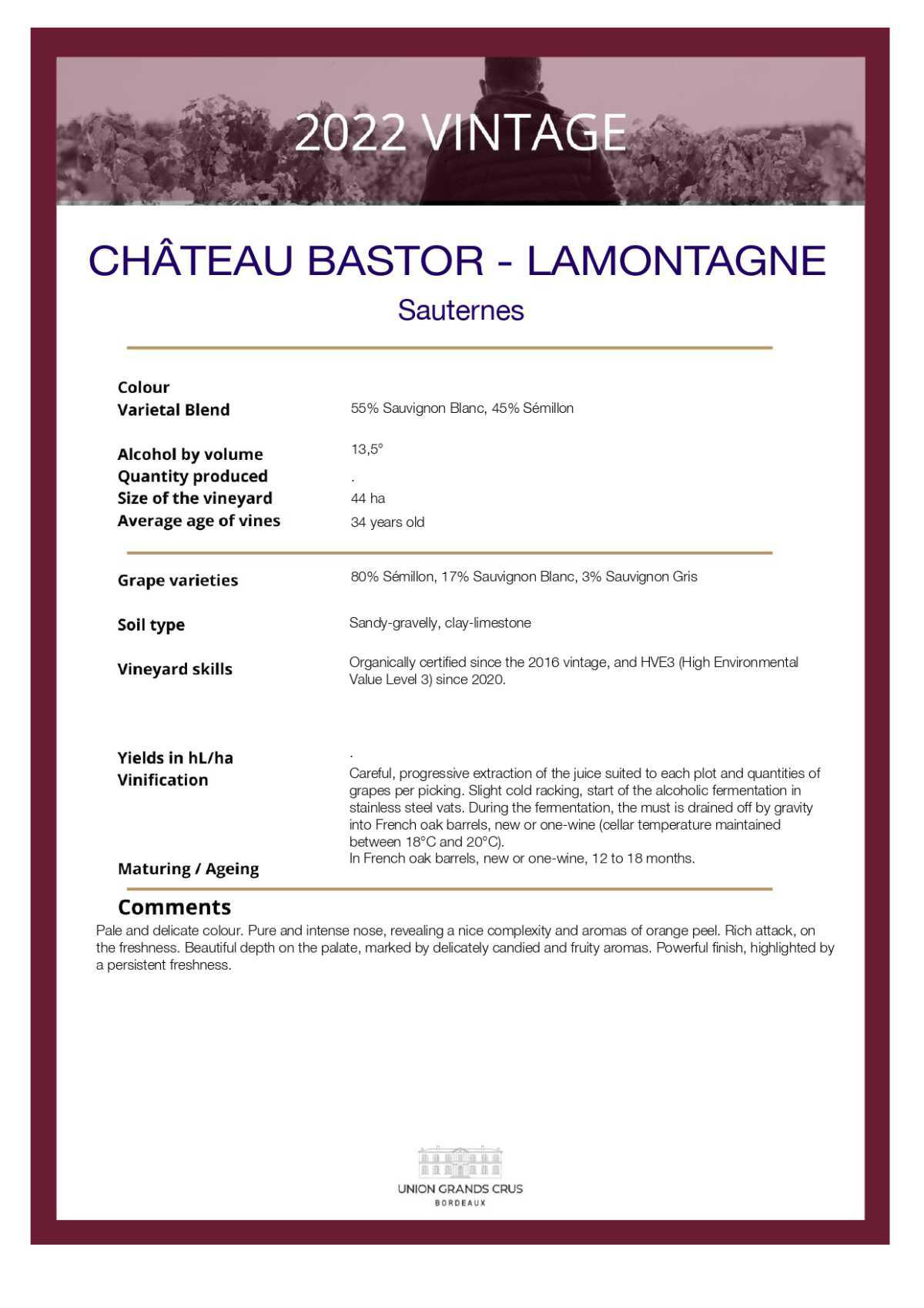  Château Bastor - Lamontagne