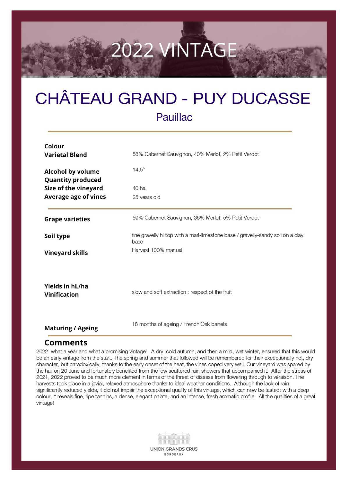  Château Grand - Puy Ducasse