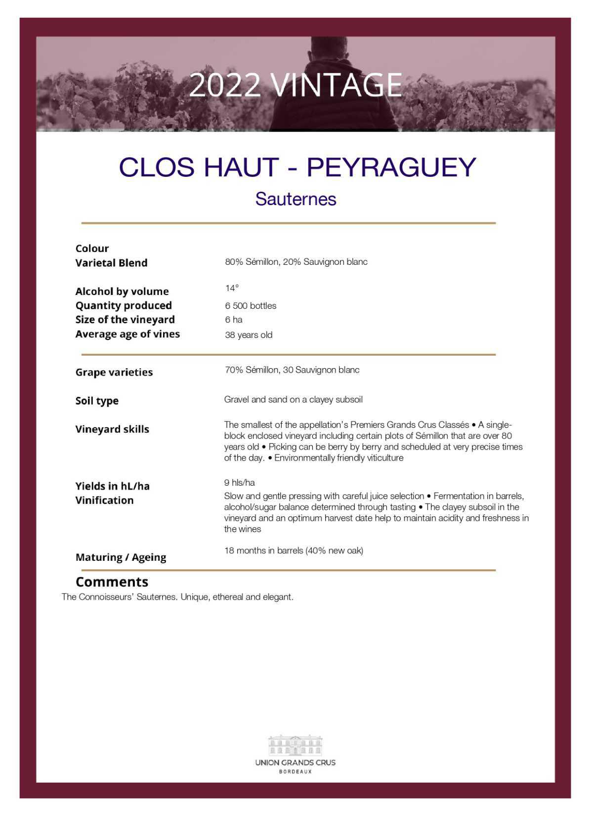  Clos Haut - Peyraguey