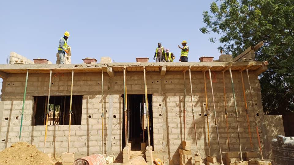 Avancée construction de la maternité à Mboyo Avancée construction de la maternité à Mboyo