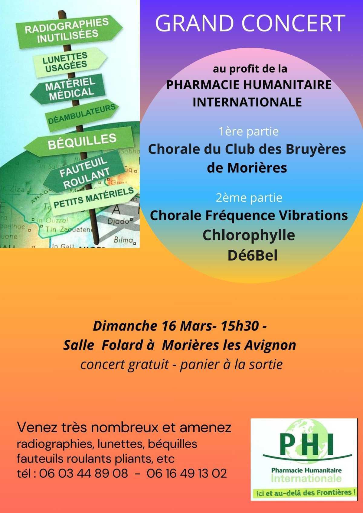 Grand concert au profit de PHI 84