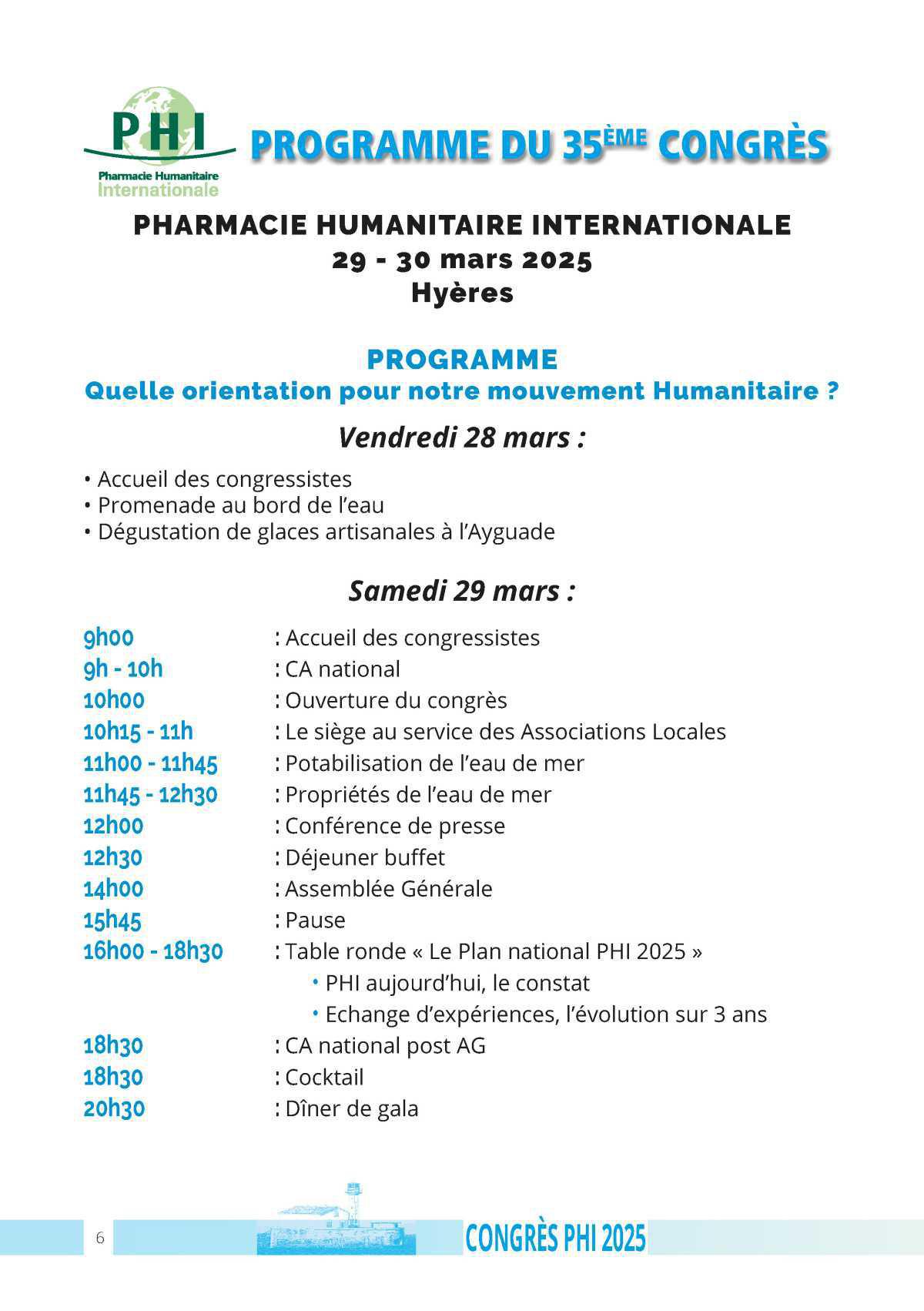 Congrès 2025 Hyères (Var)