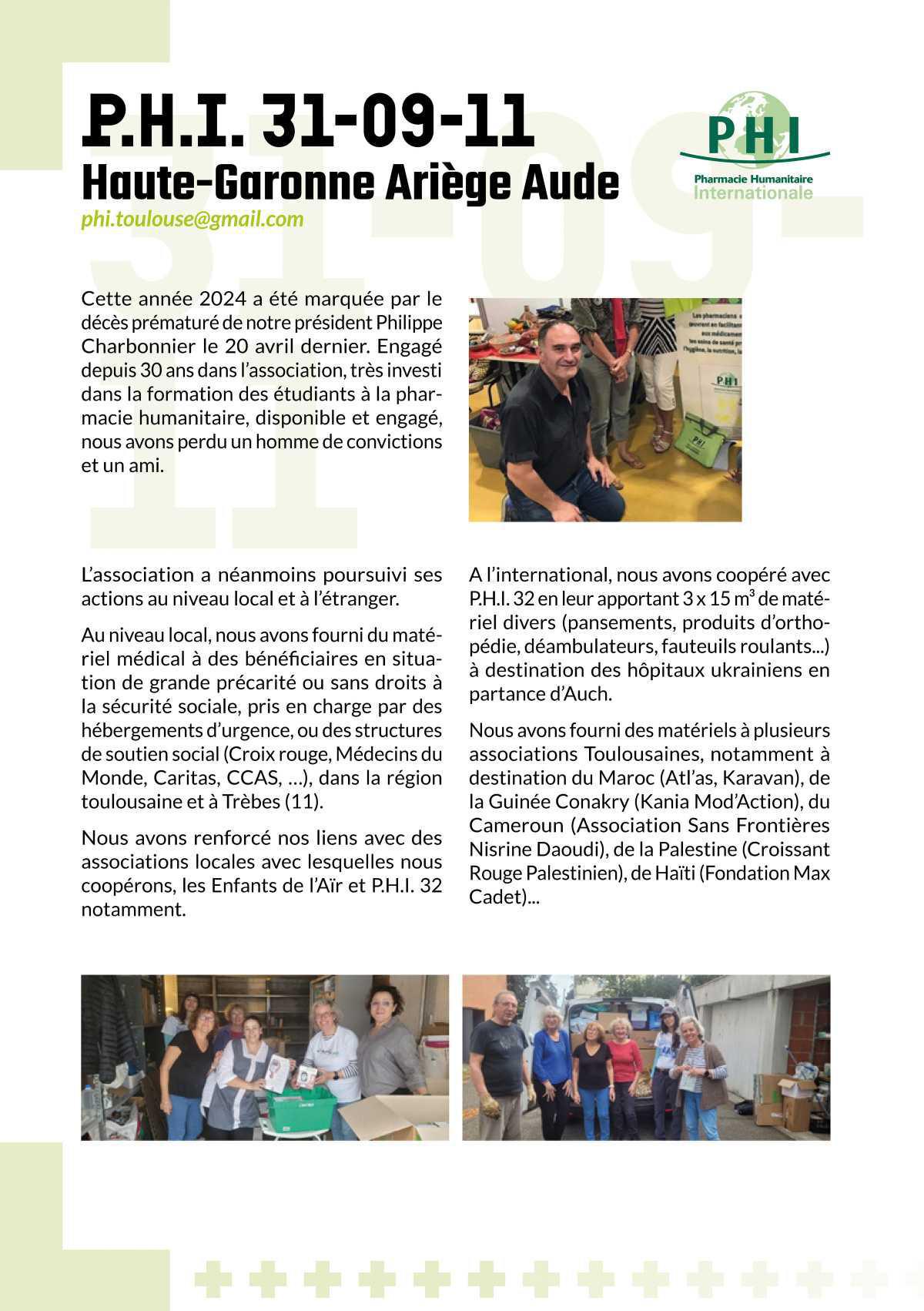 P.H.I. Haute-Garonne - Ariège - Aude (31-09-11) P.H.I. Haute-Garonne - Ariège - Aude (31-09-11)