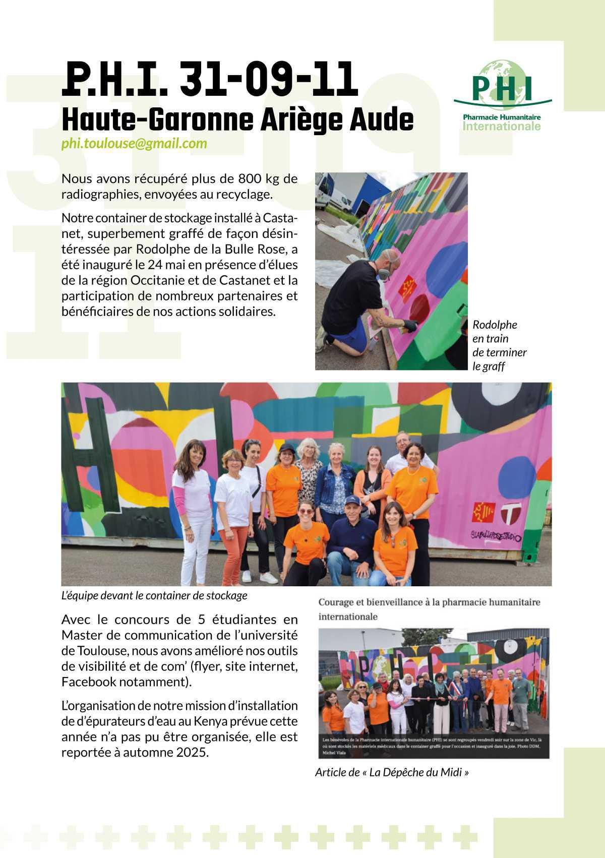 P.H.I. Haute-Garonne - Ariège - Aude (31-09-11) P.H.I. Haute-Garonne - Ariège - Aude (31-09-11)