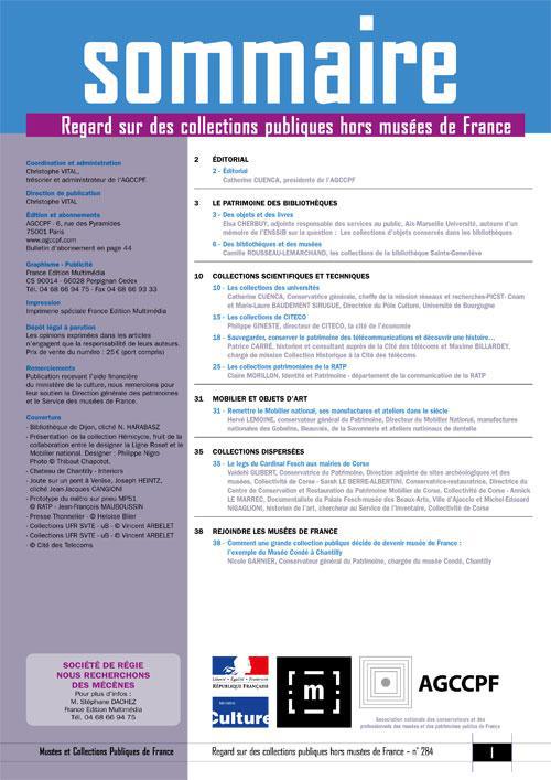 N°284 • 2020 - Regard sur les collections publiques hors musées de France