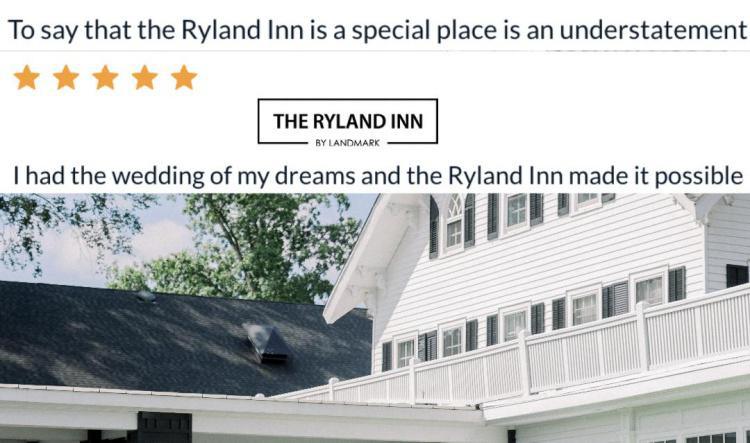 Testimonial Tuesday about The Ryland Inn! 